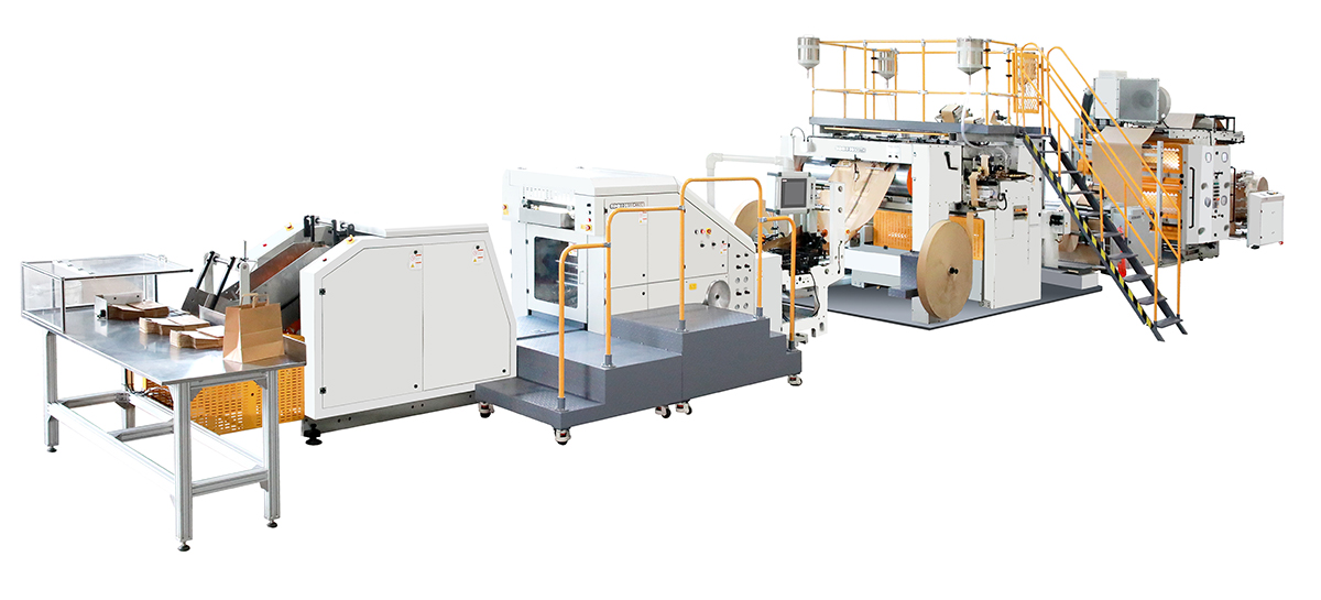Fully Automatic Roll Fed Twisted Handle Paper Bag Machine